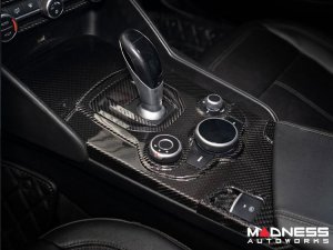 Alfa Romeo Giulia Center Console Switch Bank Trim Set - Carbon Fiber - Pre '20 Models